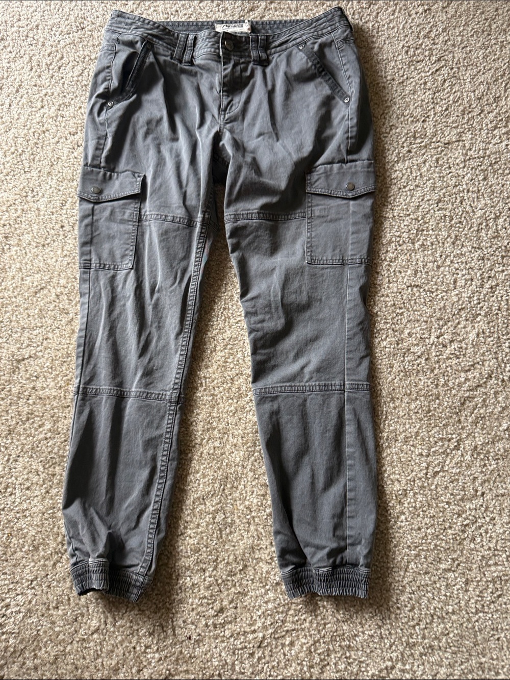 Mountain Khakis Women's Charcoal Cargo Utility Joggers Slim Fit Size 6P